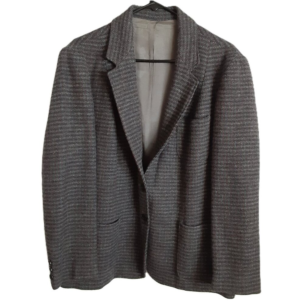 VTG 80's Cross Country Fashions Womans 100% Wool Blazer XL Lined Buttons Pockets